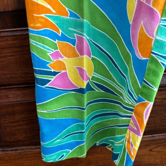 Lauren Ralph Lauren Tropical Watercolor Print Cropped Pants - Picture 4 of 9